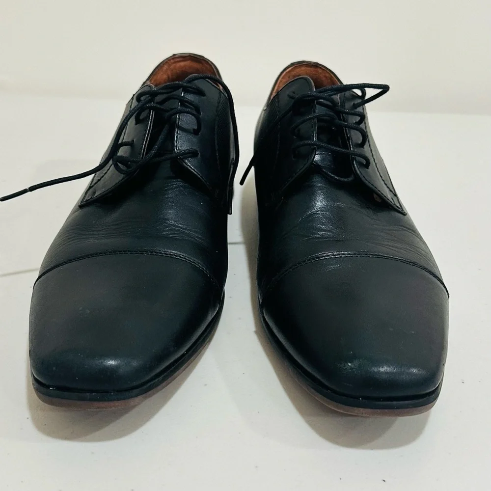 FLORSHEIM Men's Potosino Cap-Toe Oxfords Dress Shoes Size‎ 10 D, Black Leather